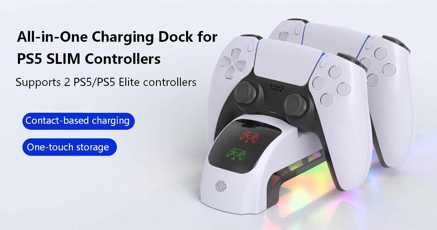 All-in-One Charging Dock for PS5 SLIM Controllers