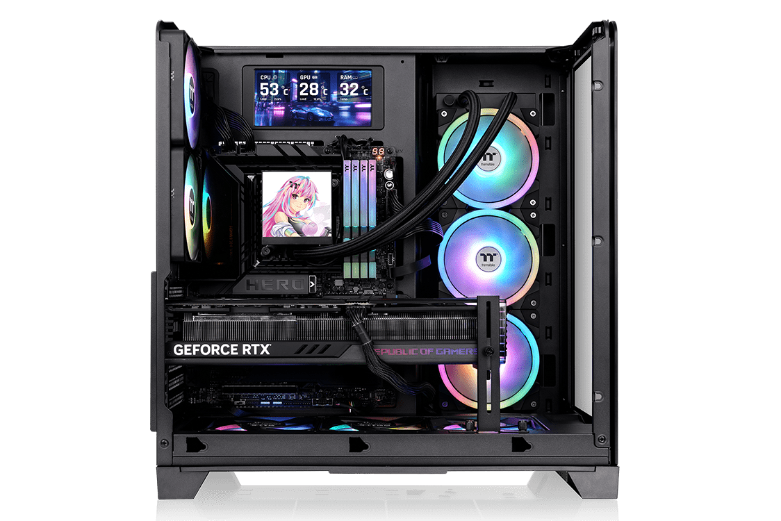 Thermaltake View 390 TG Computer Case- Black 