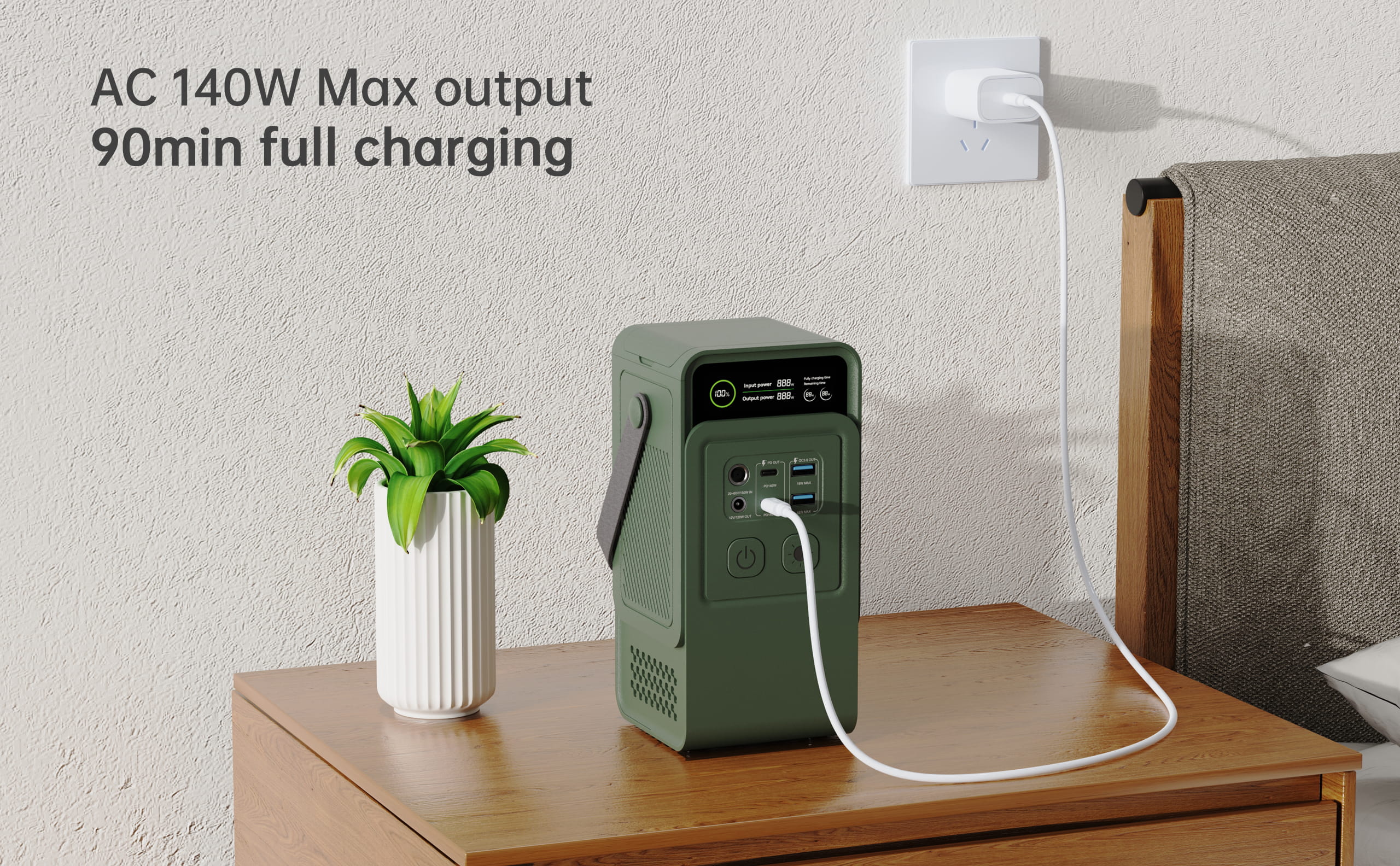 CTOLITY Portable Power Station, 200W, 192wh