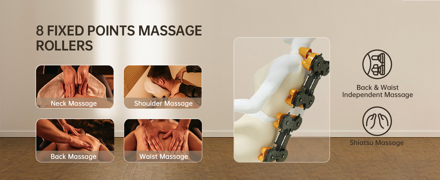 8 FIXED POINTS MASSAGE ROLLERS