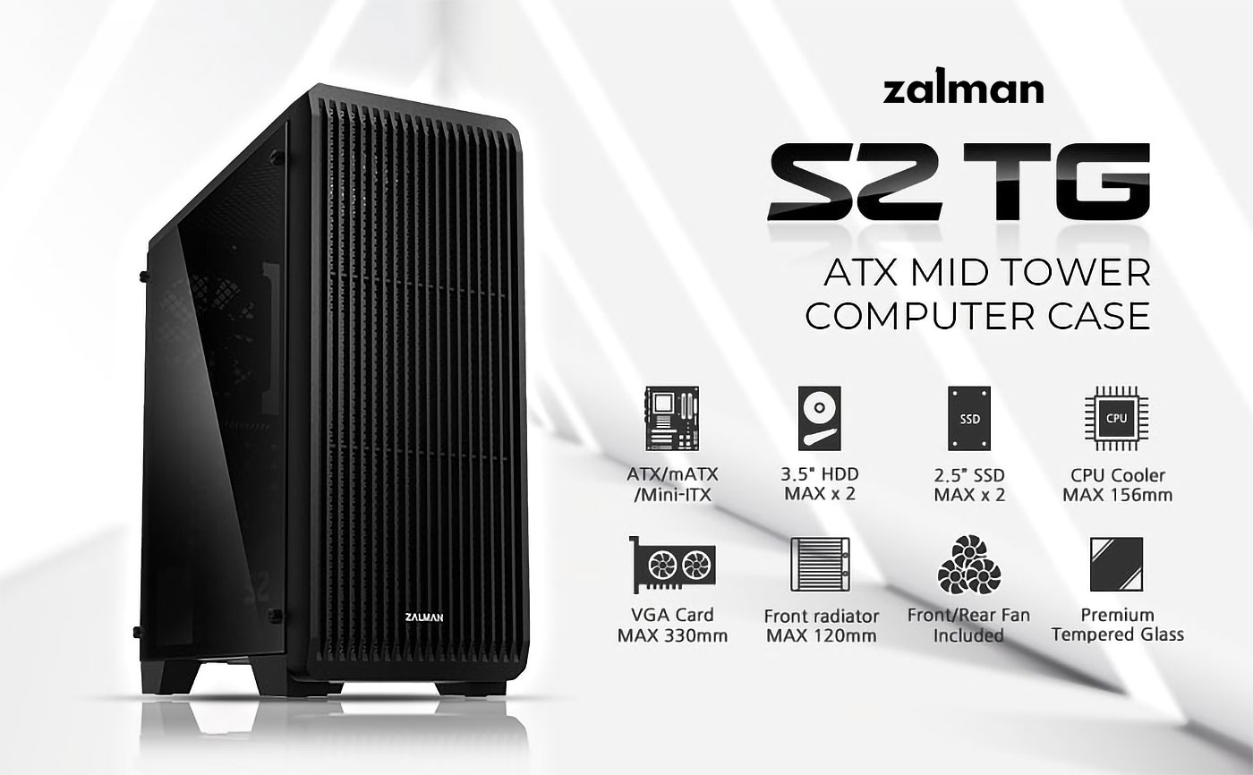 Zalman S2 TG ATX Mid Tower PC Case