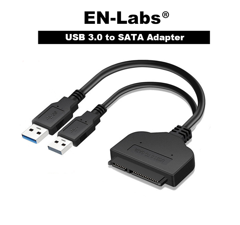 Super Speed USB 3.0 To SATAIII 6Gbps 22 Pin 2.5 Inch Hard Disk Driver Adapter Cable Converter w/ Reserved USB Power Cable, SATA to USB 3.0 Converter w/UASP for SSD/HDD USB