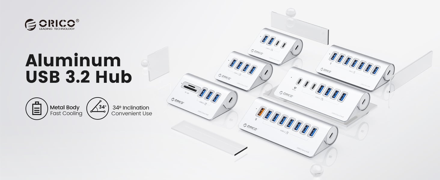 Aluminum usb 3.2 hub