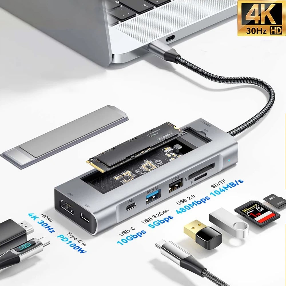 M.2 NVMe SSD Enclosure Docking Station