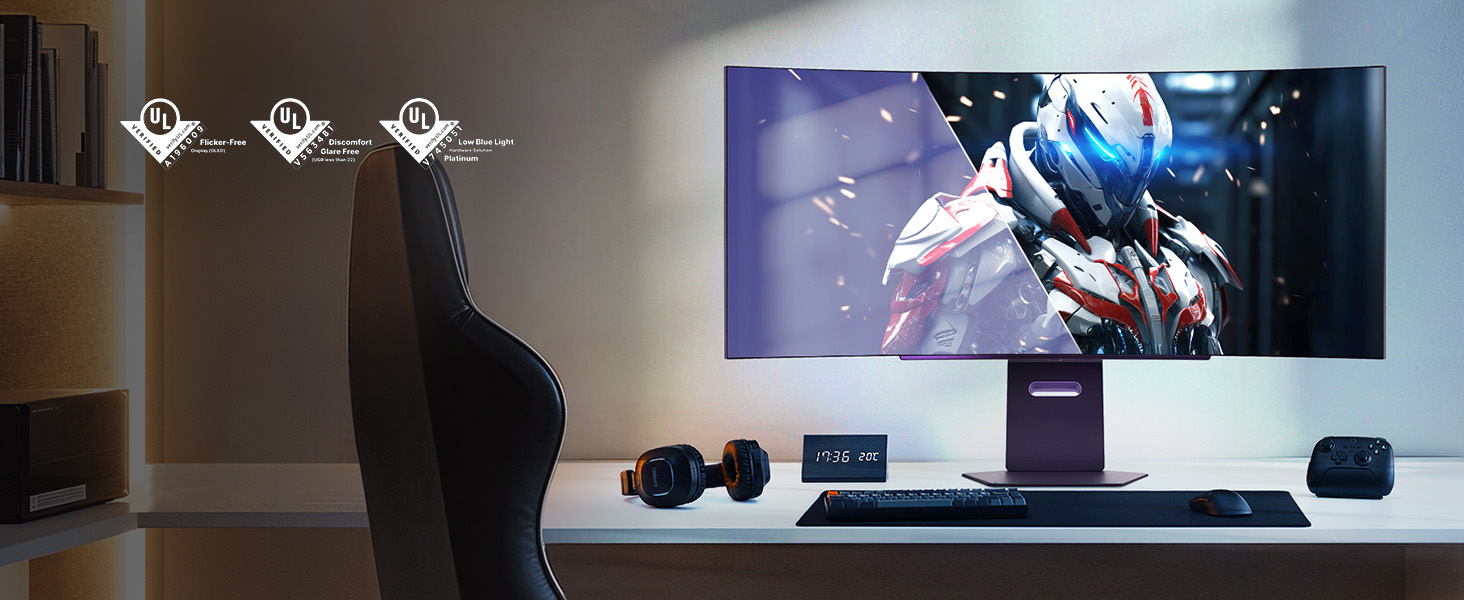 LG UltraGear 45GX900A-B HDR400 USB-C OLED Curved Gaming Computer Monitor