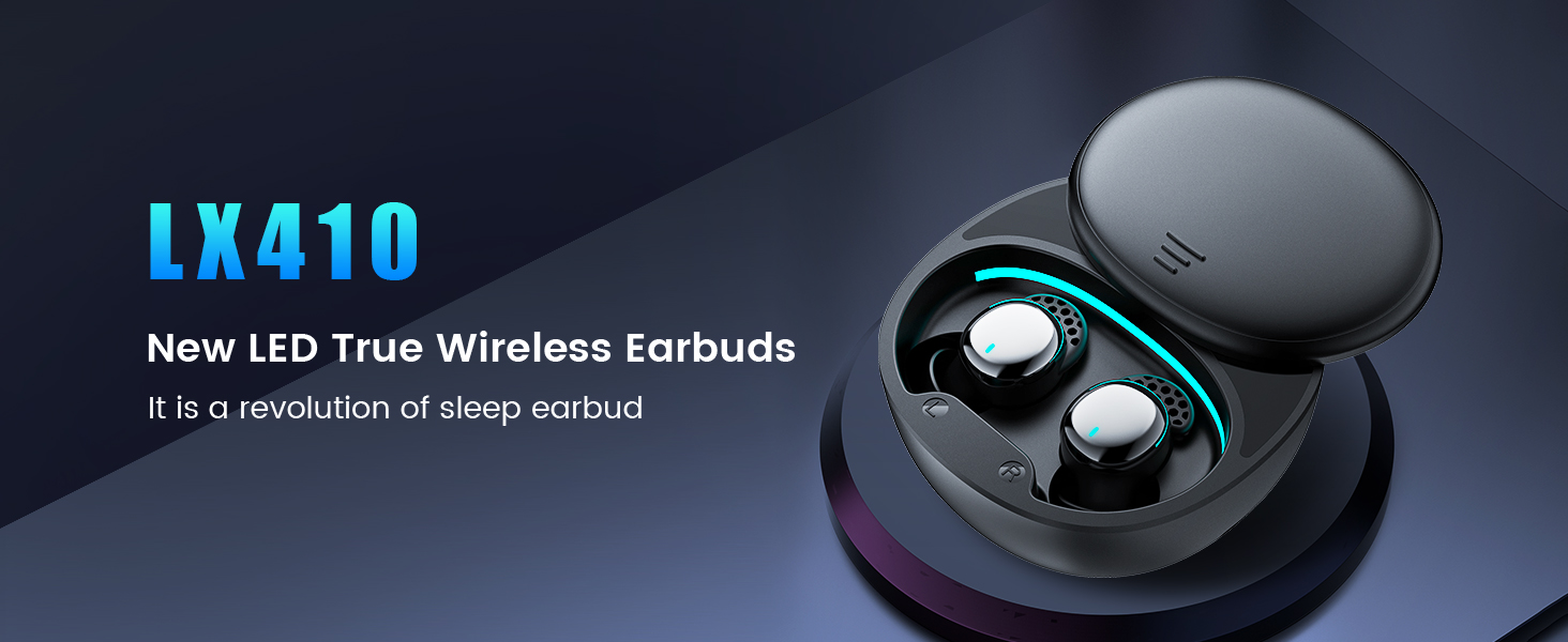 Hitoor Sleep Headphones, Sleep Earbuds for Side Sleepers, Wireless Earbuds Comfortable Noise Blockin