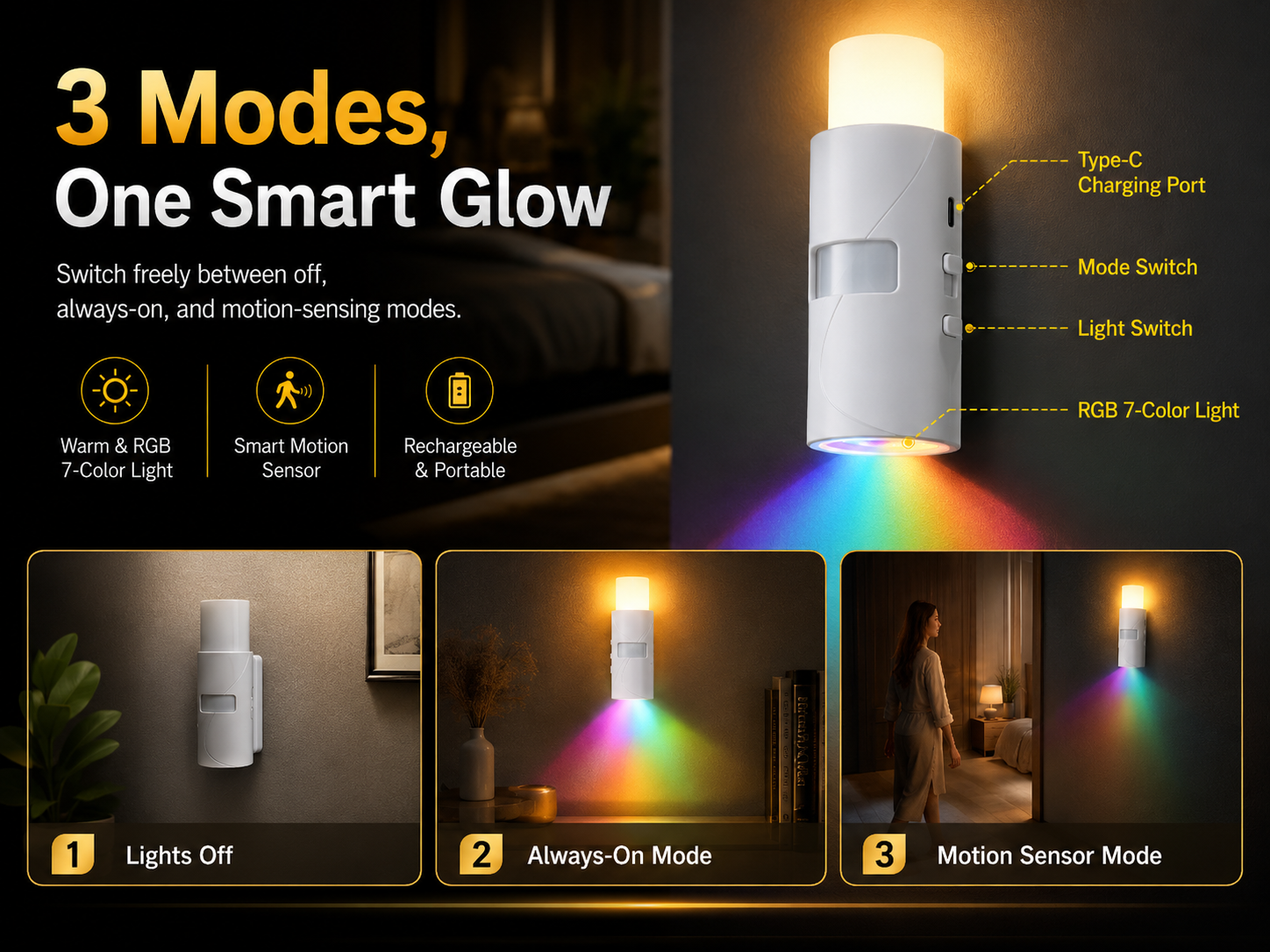 motion night light