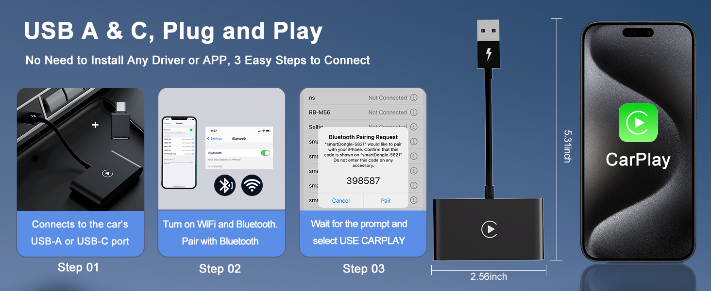 CarPlay Wireless Adapter Online Update Plug