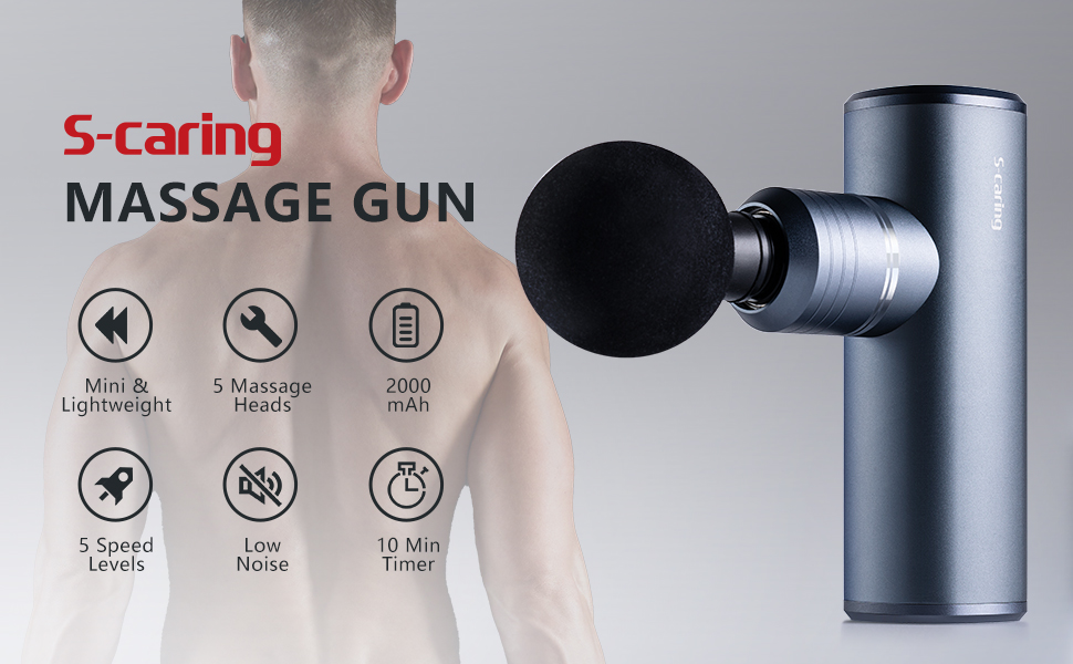 Sanmoncare Massage Gun Deep Tissue-Handheld Electric Back Massager