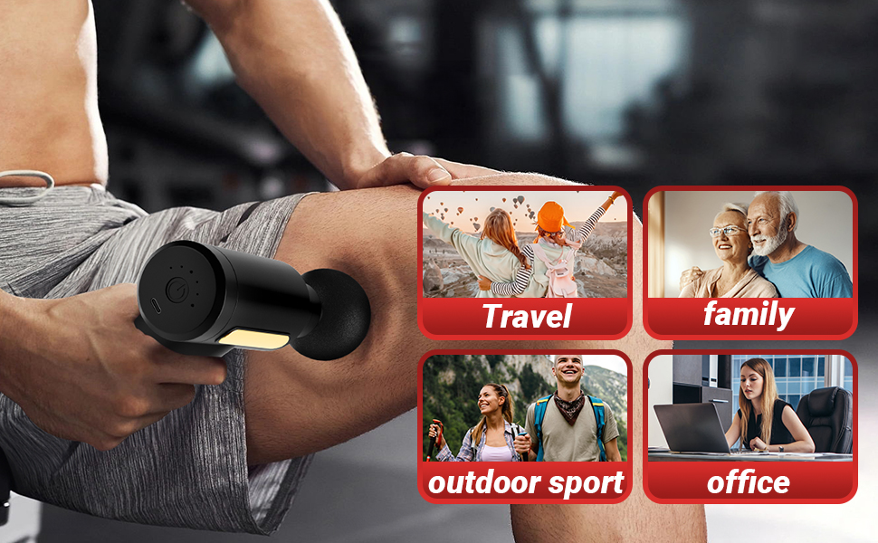 Massage Gun, Small Travel Tool, Massage Gun Deep Tissue,Percussion Handheld Portable Muscle Massager