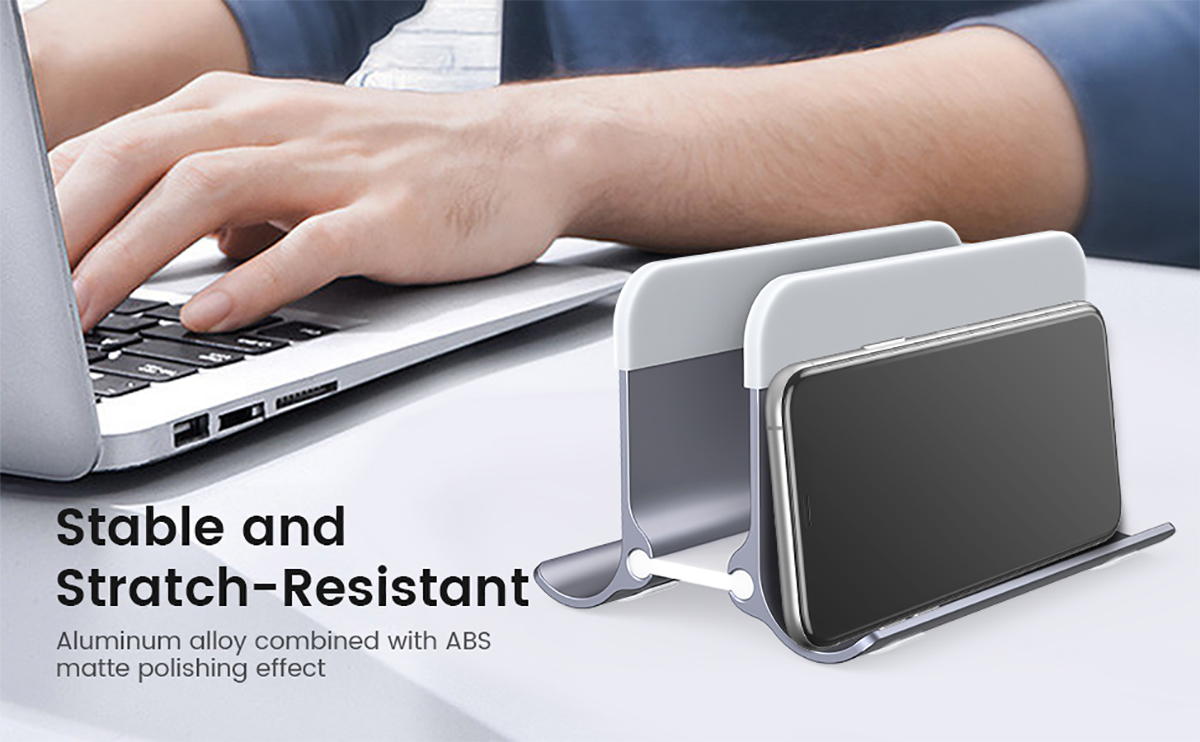 ORICO Aluminum Vertical Laptop Stand Gravity Locking Holder Desktop Notebook Stand Tablet Stand for