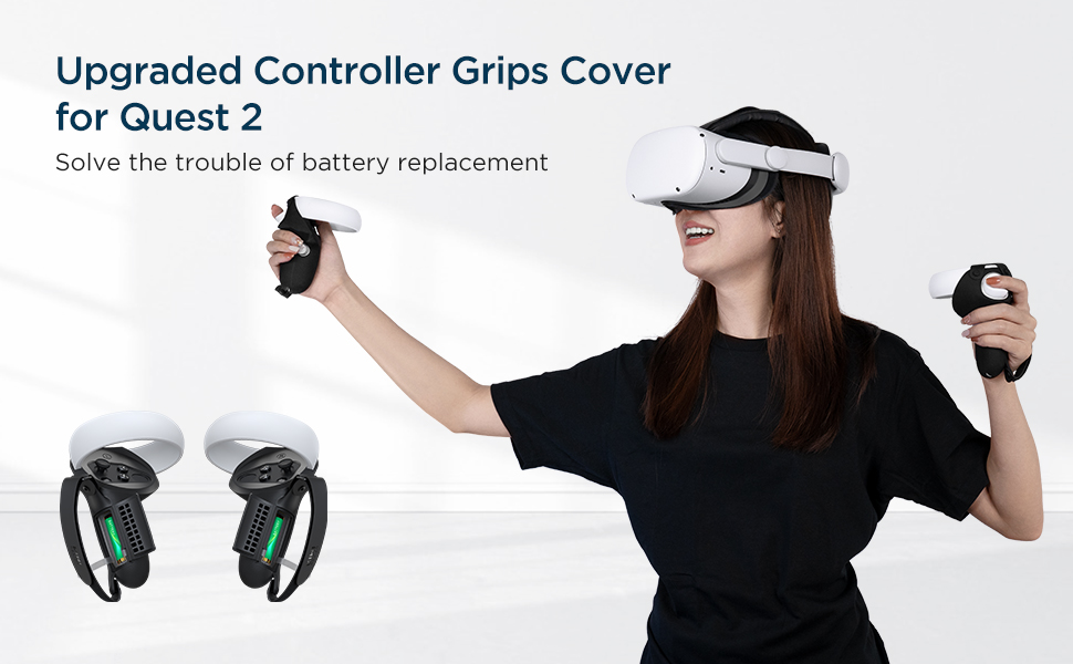 KIWI design Controller Grips Cover Accessories for Oculus Quest 2 with