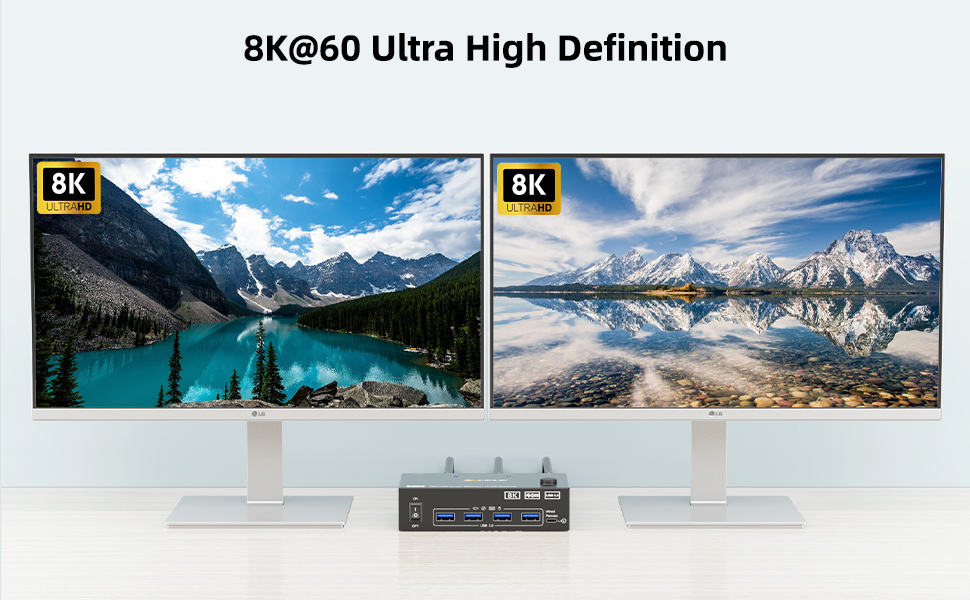 Enjoy HD 8K@60HZ/4K@144Hz Visual Experience Displayport 1.4 support max resolution up to 8K@30Hz/4K@