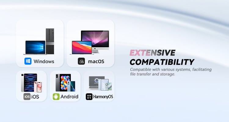 Compatible with Windows, macOS, iOS, Android, HarmonyOS