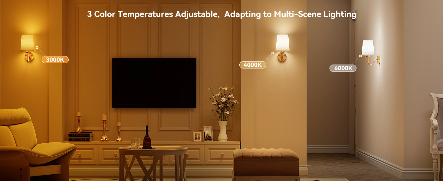 Battery Operated Wall Sconces Set of 2