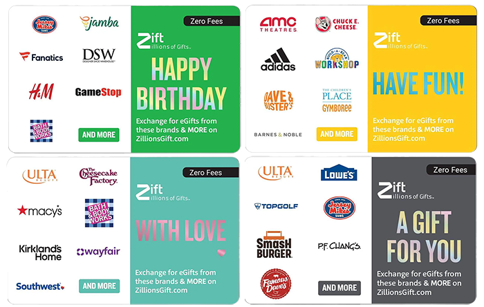 Zift Zillions of Gifts E-Gift Card