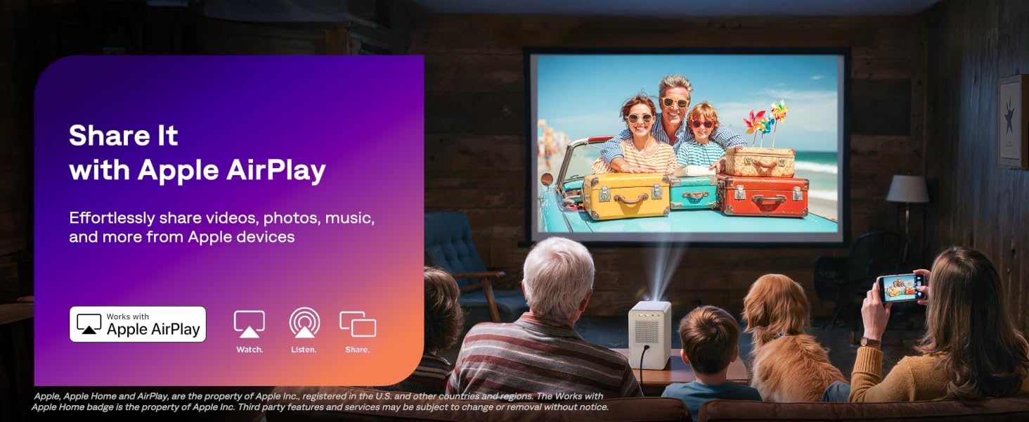 Aurzen EAZZE D1R Cube Roku TV Smart Projector