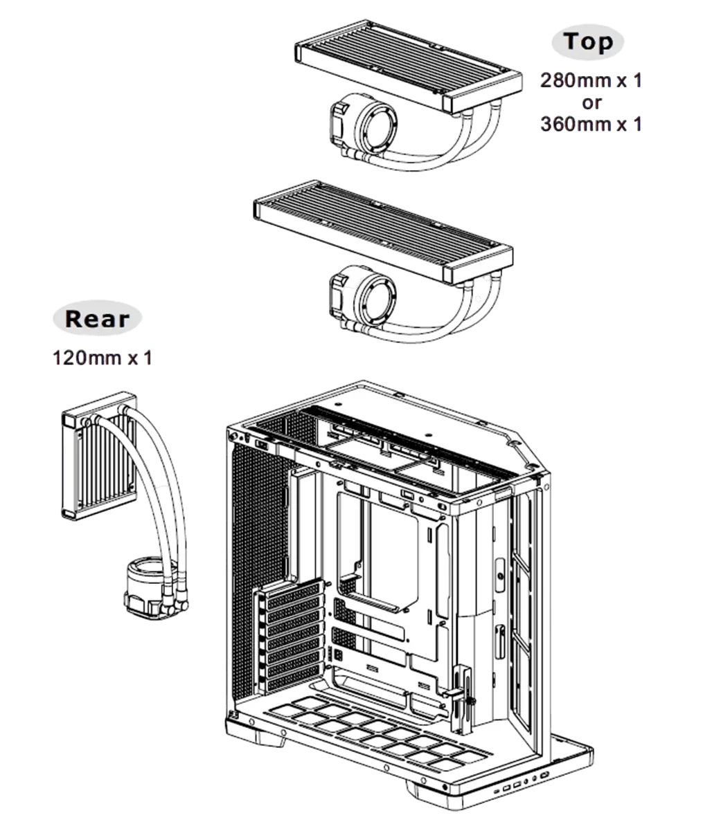 Thermaltake Arcus 380 TG ARGB Mid Tower Chassis - Black