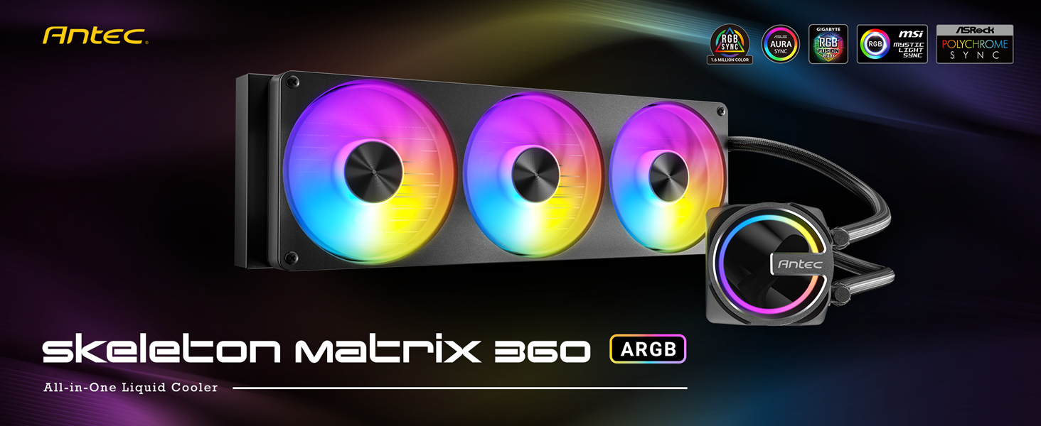Antec Skeleton Matrix 360 ARGB Liquid CPU Cooler