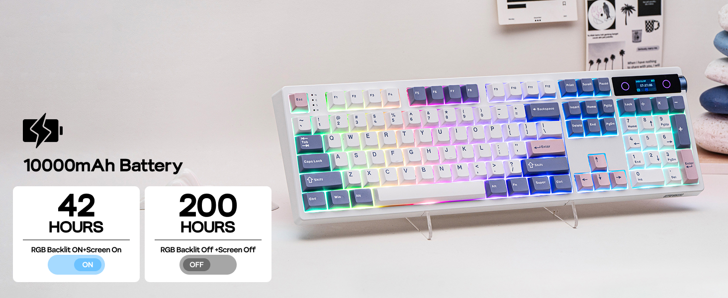 EPOMAKER TH108 PRO Long-Lasting Battery