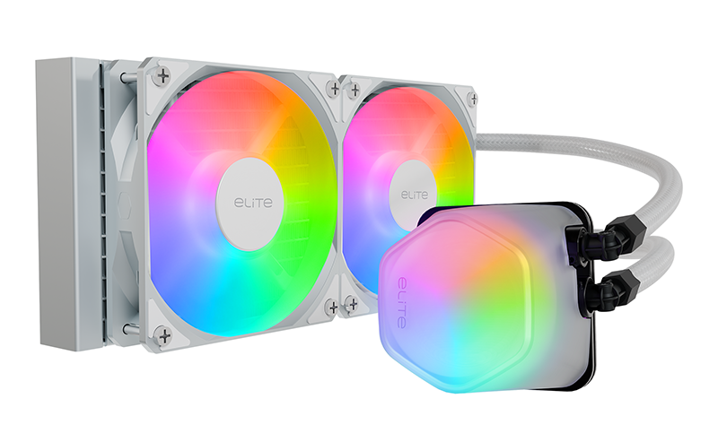 Cooler Master Elite Liquid 240 CPU AIO Cooler - White