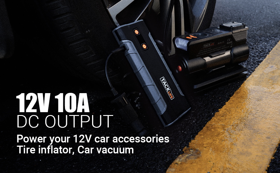 TACKLIFE T8 MAX Jump Starter-1000A Peak 20000mAh,12V Car Jumper