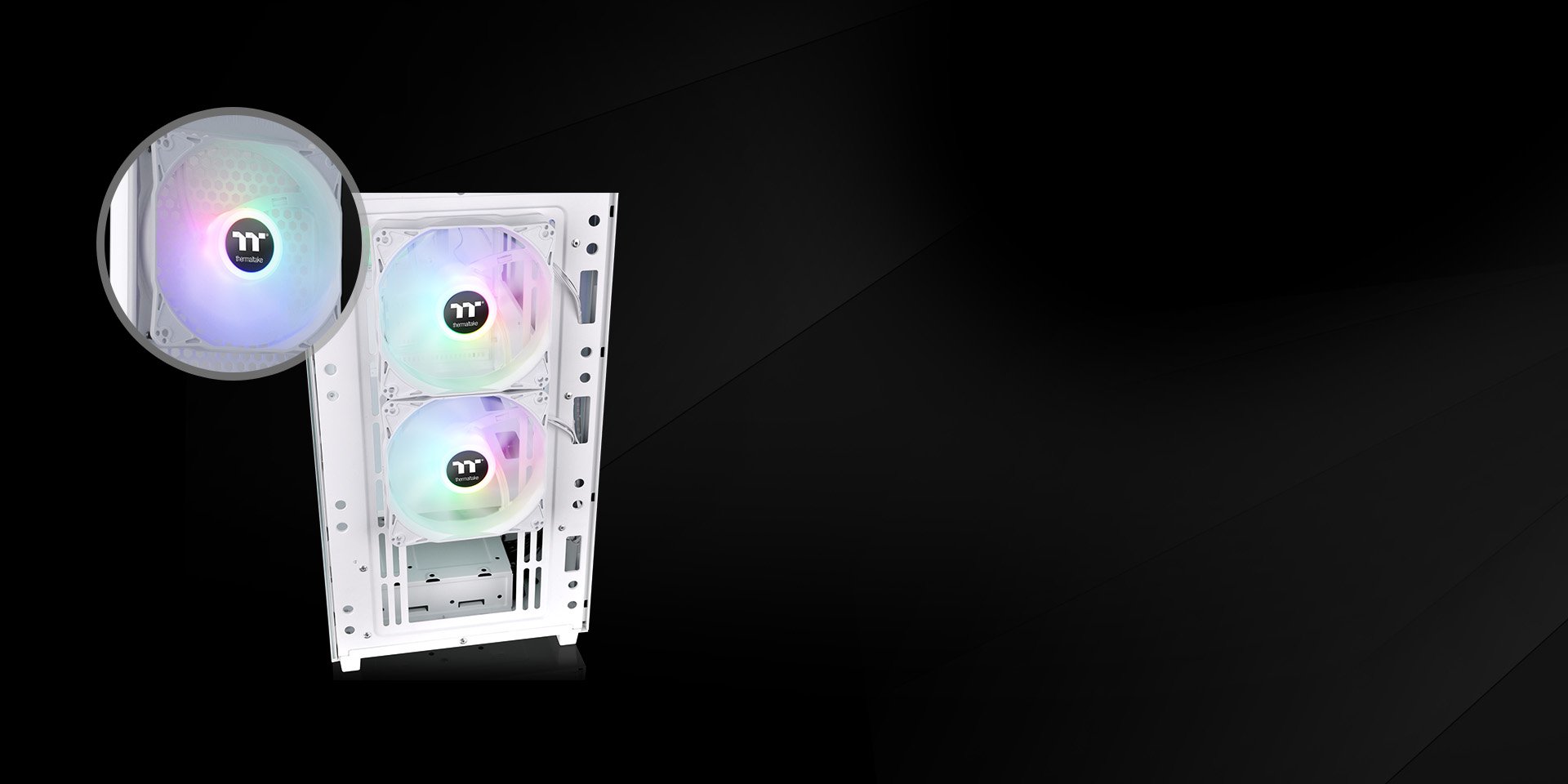 Thermaltake Versa H16 TG ARGB Snow Micro Tower Chassis