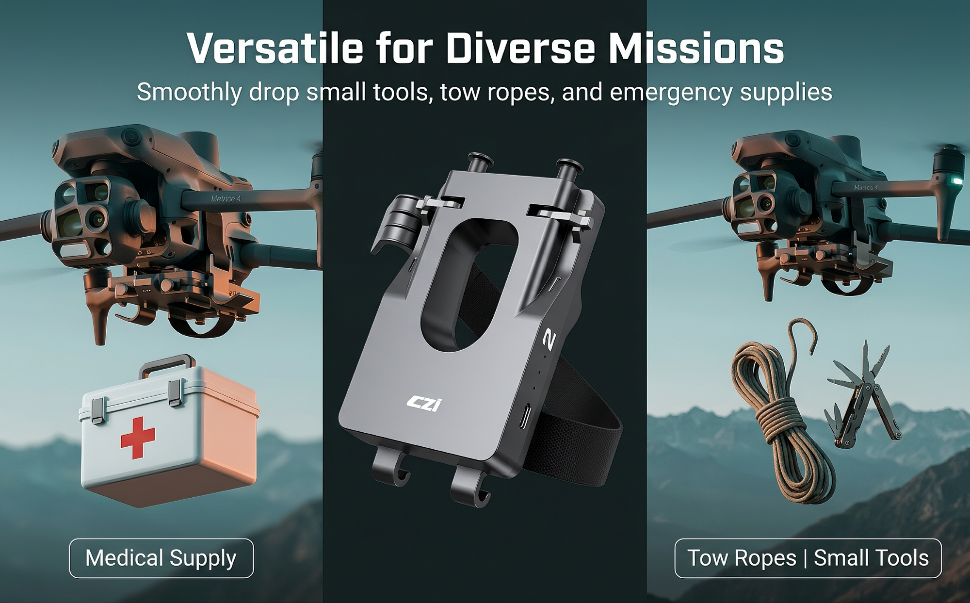 Details of the Matrix 4T/4E drone launcher