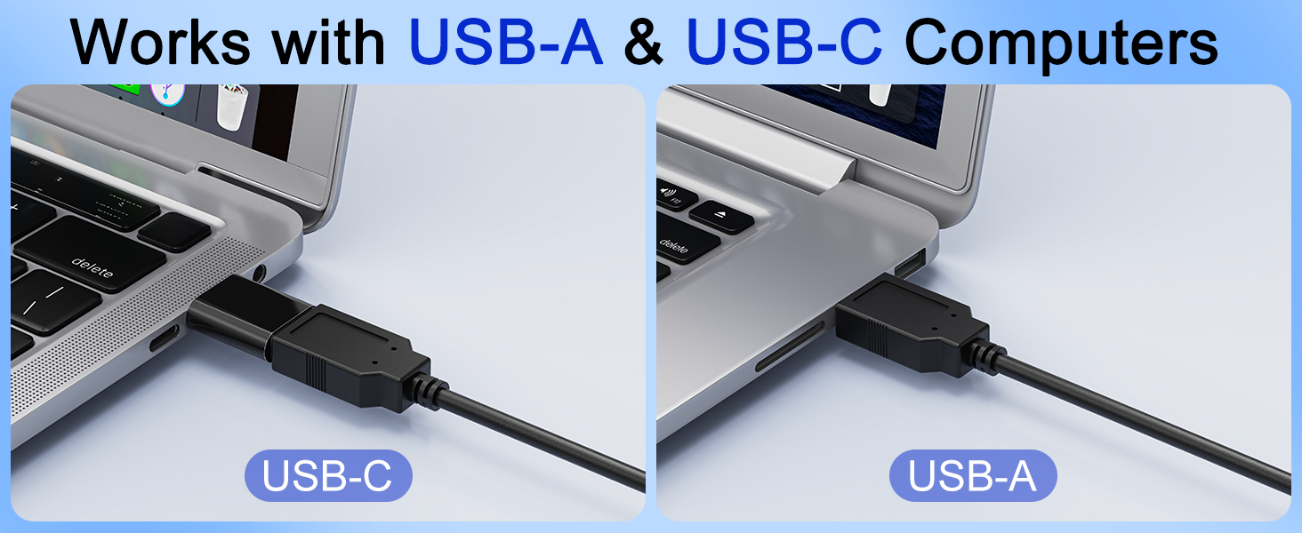 2-in 7-Out USB 3.0 Switch, USB Switcher for 2 Computers Share 7 USB Devices