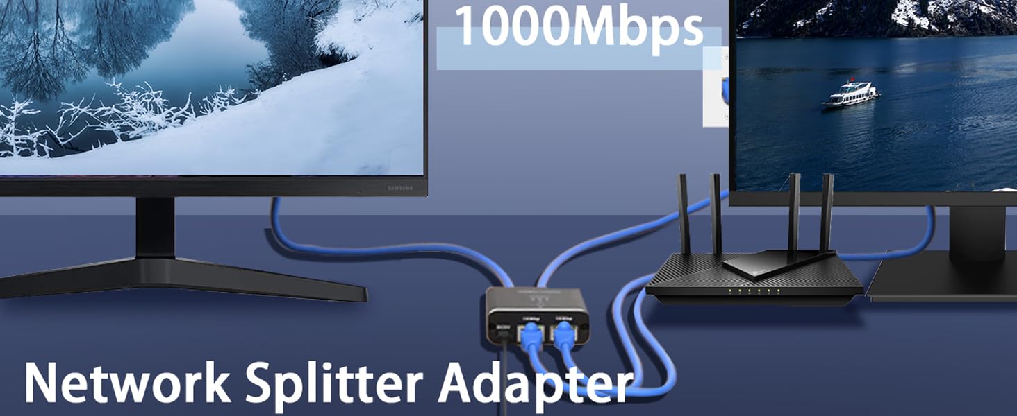 Gigabit Ethernet Splitter 1 in 3 Out