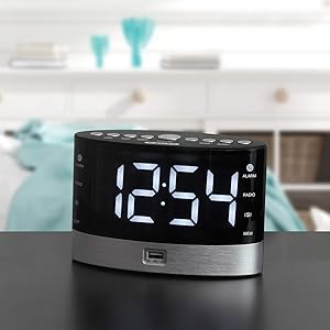 Jensen JCR-255 AM/FM Dual-Alarm Digital Clock Radio