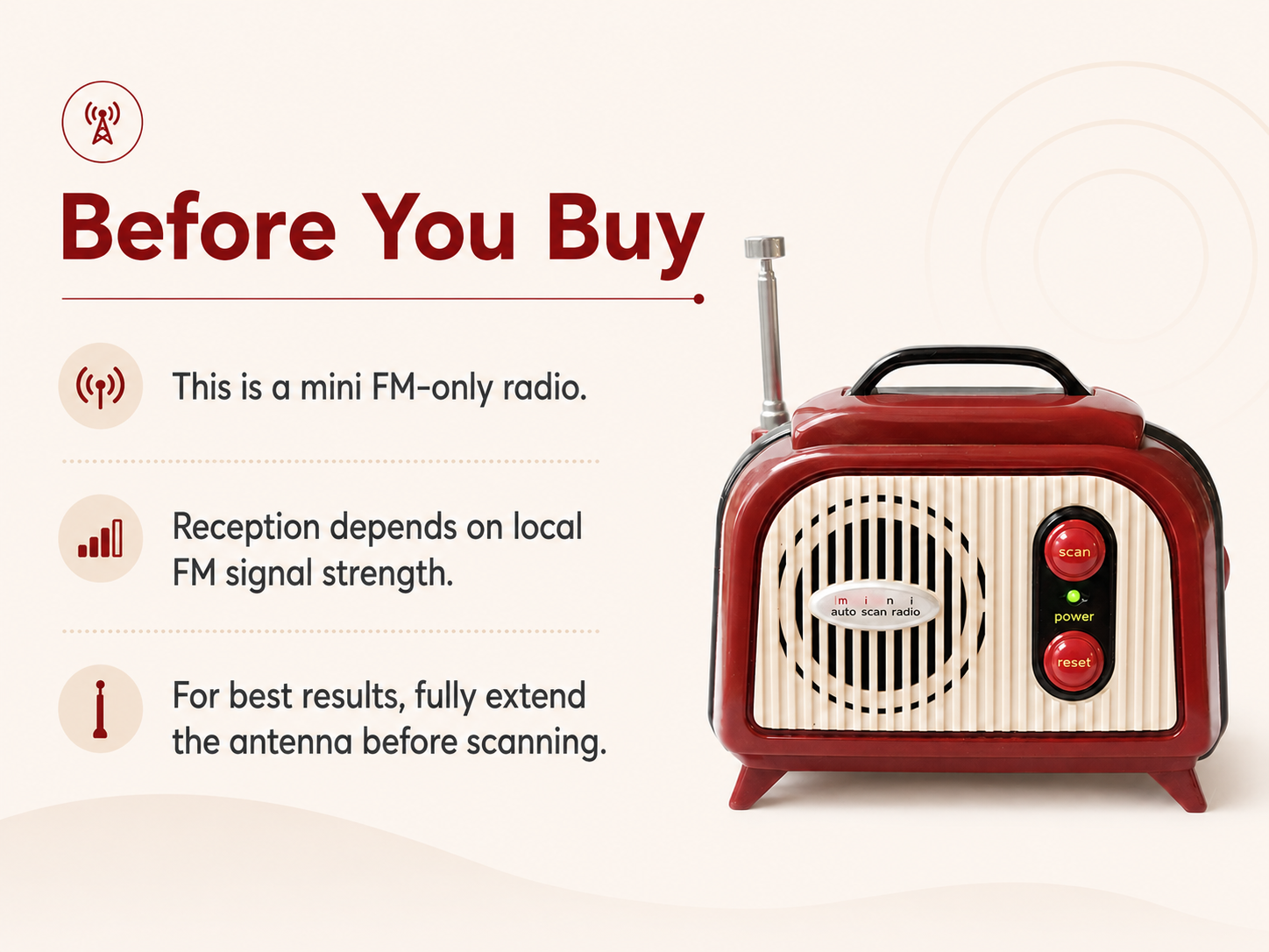 retro mini radio