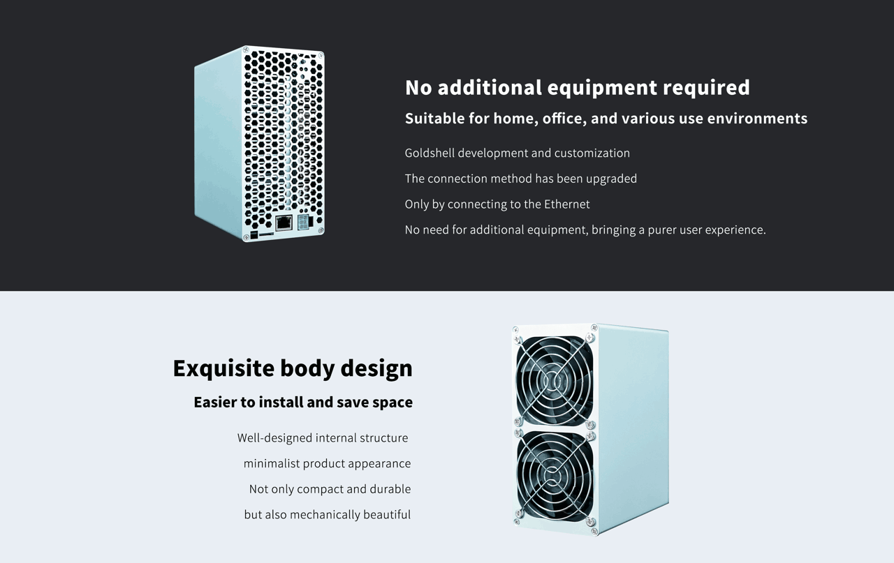 Goldshell HS-BOX Miner Handshake Miner  Mining Machine Asic Miner Better than Bitmain Antminer L3 L7