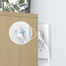 7AC power strip flat plug
