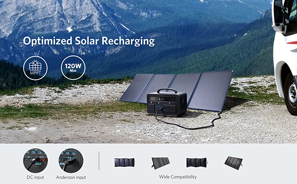 Anker Portable Power Station, Powerhouse II 800, 500W/777Wh Solar