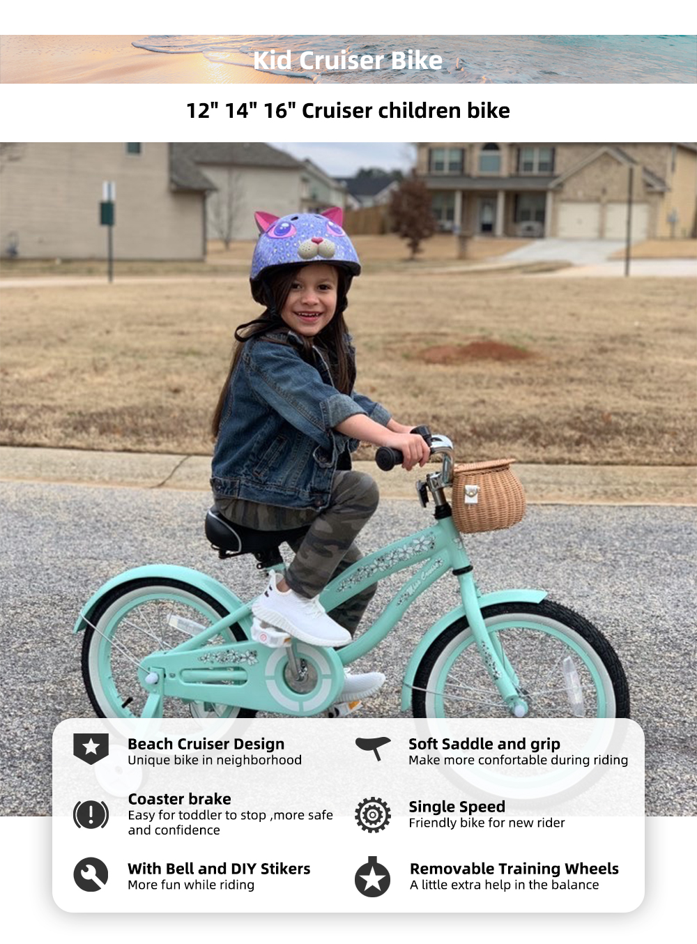 joystar kids bike boy girl children youth bicycle training wheels