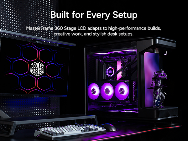  Cooler Master MasterFrame 360 Stage LCD ATX Mid-Tower PC Case