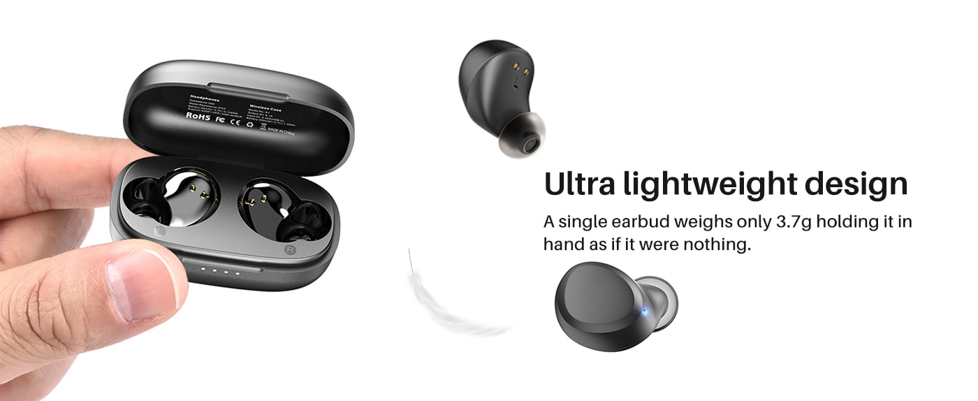 TOZO A1 Bluetooth 5.3 In-Ear Kopfhörer Kabellos Ohrhörer Mini Stereo  Headphones