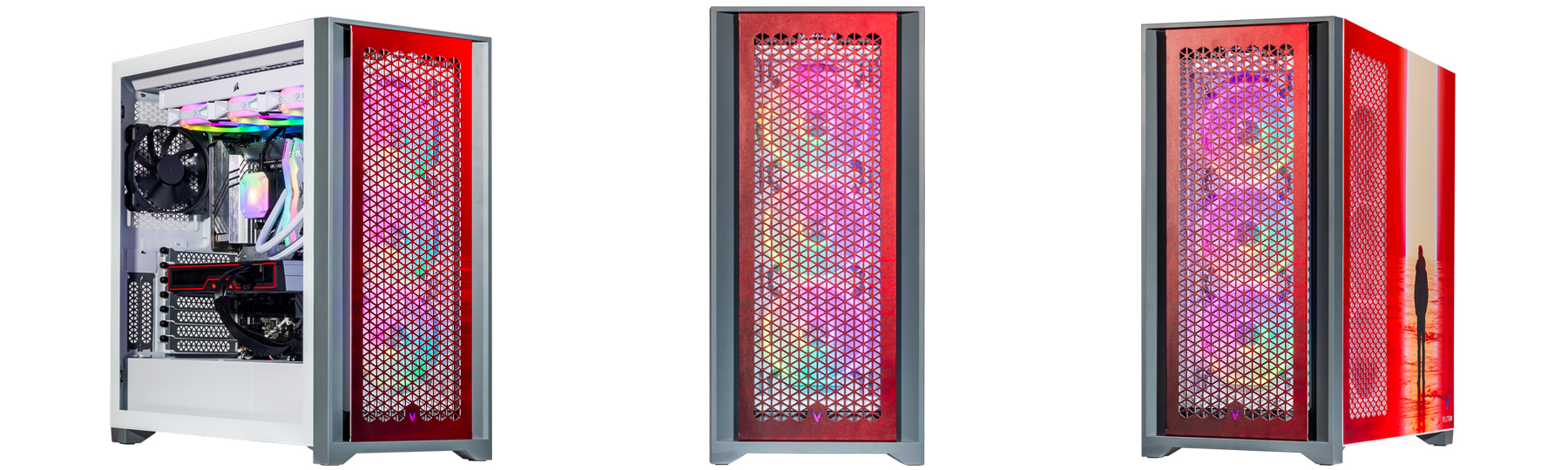 Velztorm The Wanderer Custom Art Design Gaming Desktop PC Red Edition