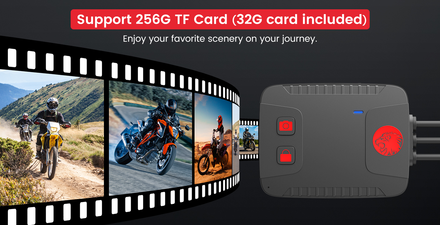 motorcycle dashcam loop recording