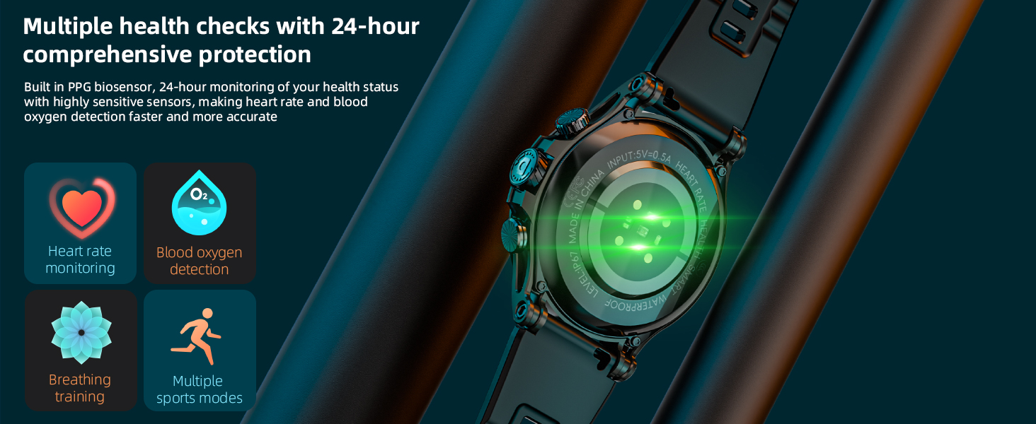 GPS Fitness Smart Watch Android OS with Health Monitoring