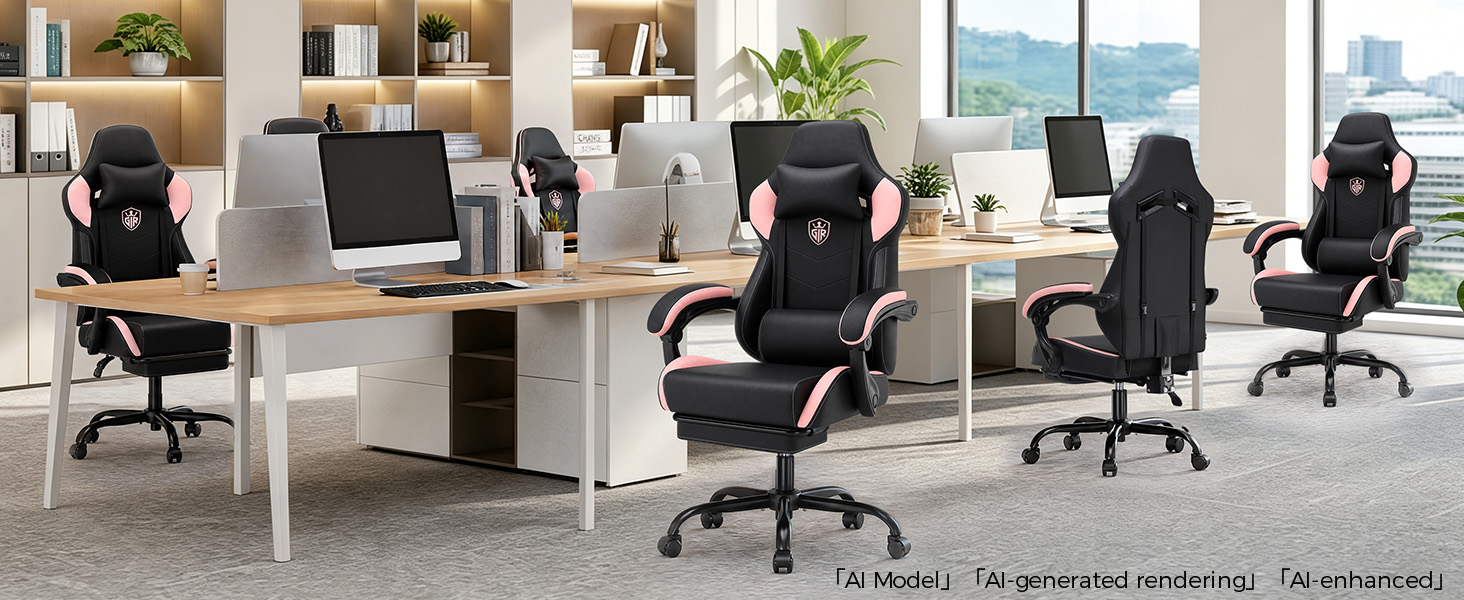 Gaming Chair with Footrest