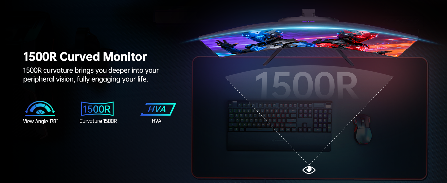 KTC 31.5" 2K QHD Curved Gaming Monitor