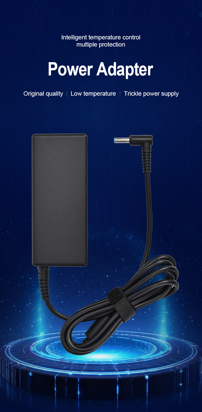 Dgkeyh Applicable to HP 65W Laptop Charger Adapter Parameters 19.5V3.33A Interface 4.5×3.0mm Blue