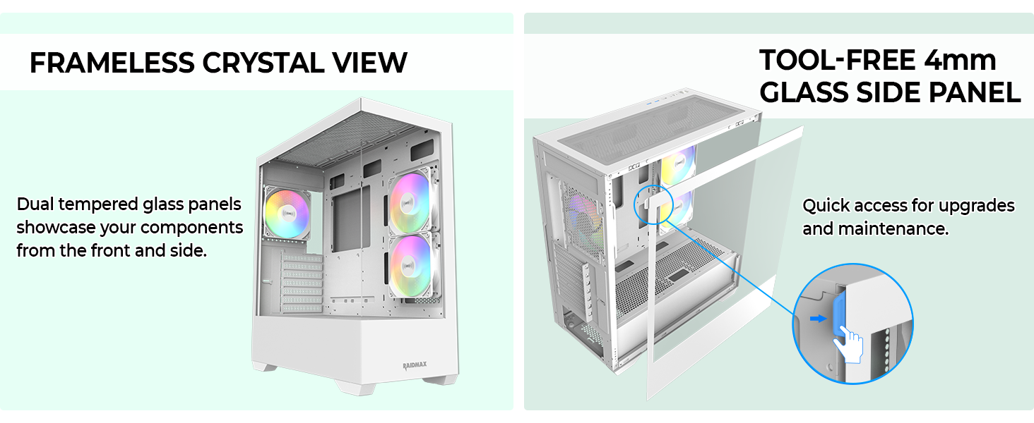 i801 Frameless Dual Glass Design