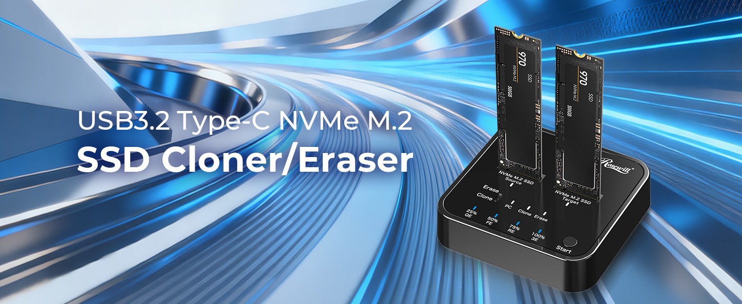 Rosewill RS-N2-CLE M.2 NVMe Cloner + Eraser