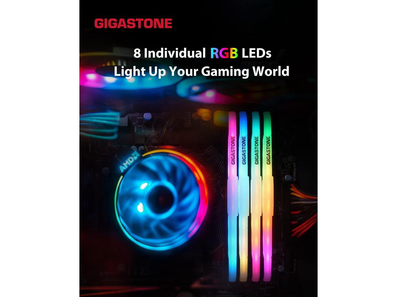 8 INDIVIDUAL RGB LEDs LIGHT UP YOUR GAMING WORLD