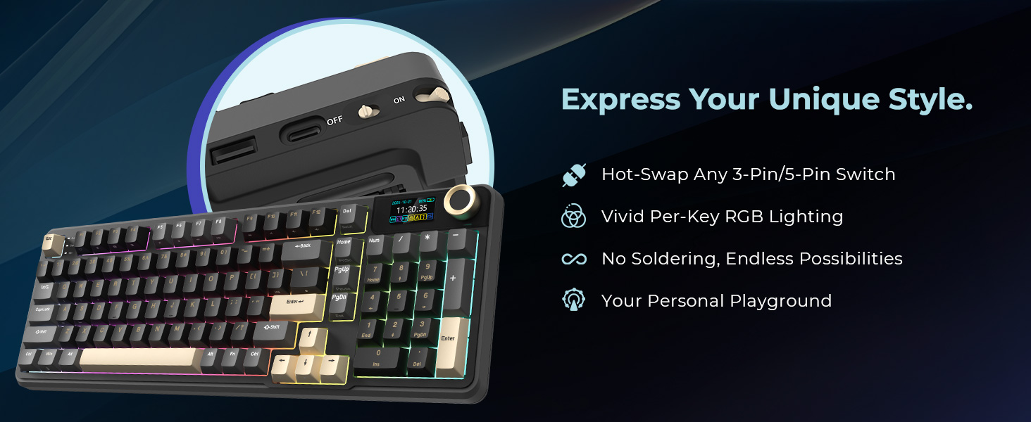 Rosewill Neon 96% Wireless Mechanical Keyboard