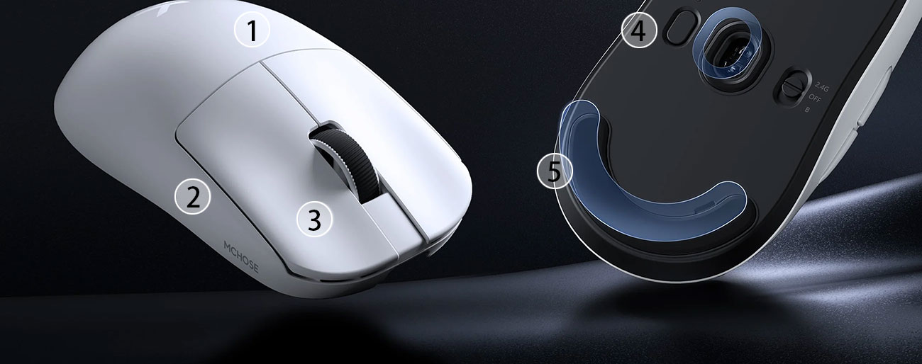 MCHOSE L7 Series  L7 Ultra+ Ultra-Lightweight Wireless Gaming Mouse