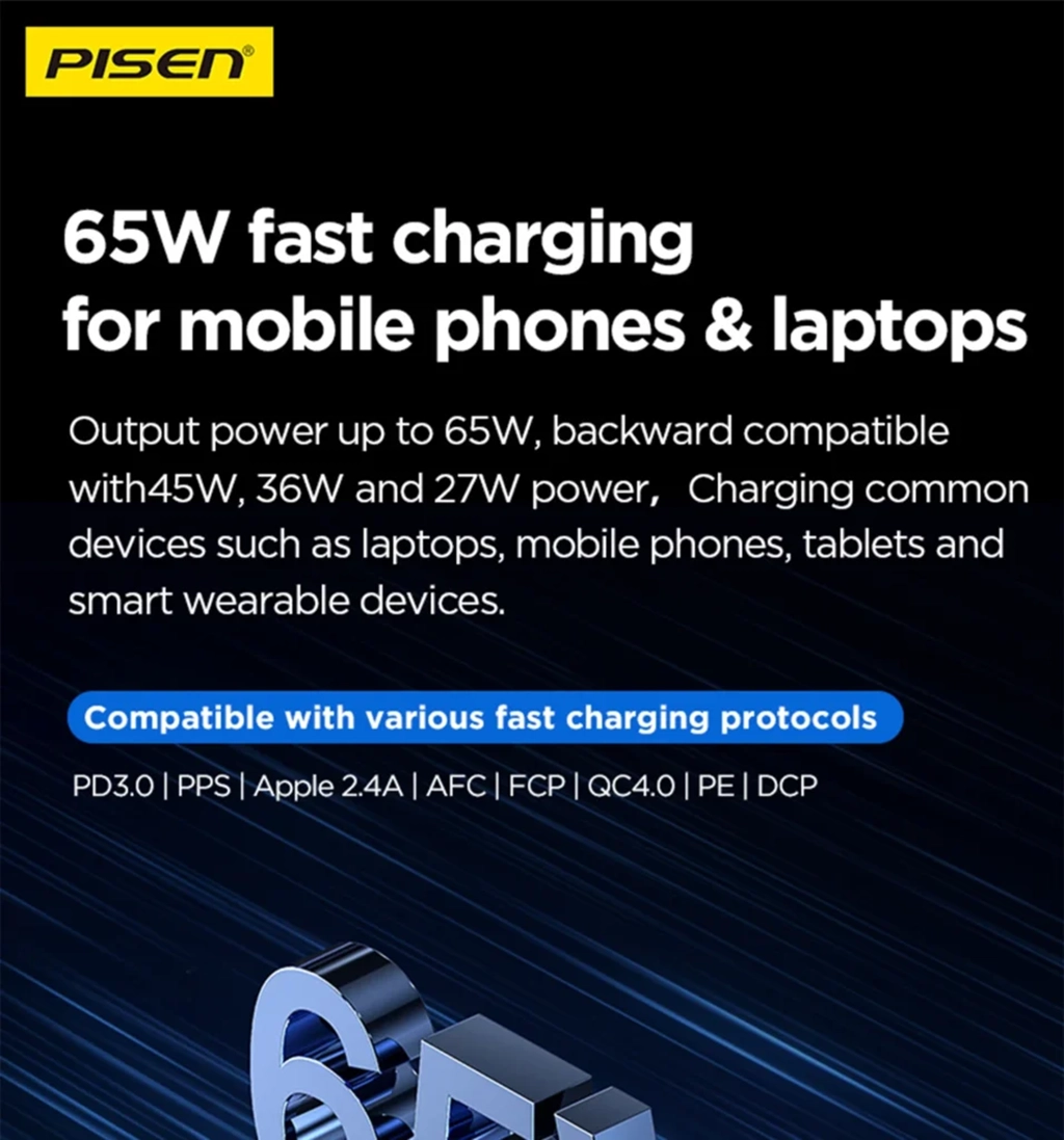 PISEN TS-C146 Pro 65W GaN Fast Charger